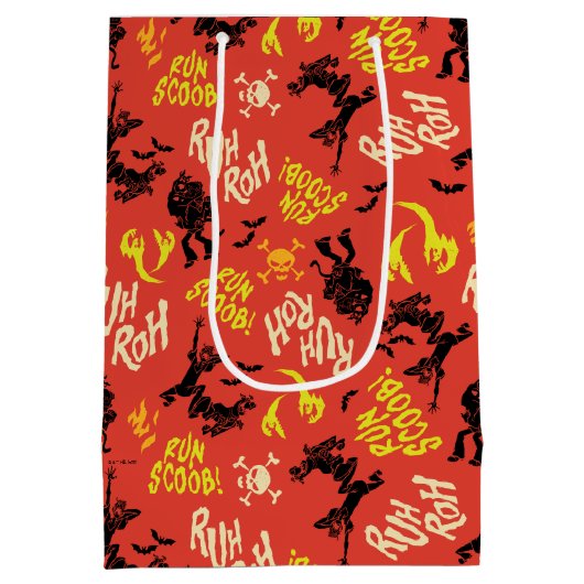 Scooby-Doo | Ruh Roh Run Scoob. Patroon Medium Cadeauzakje (Achterkant)