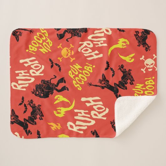 Scooby-Doo | Ruh Roh Run Scoob. Patroon Sherpa Deken (Voorkant (horizontaal))