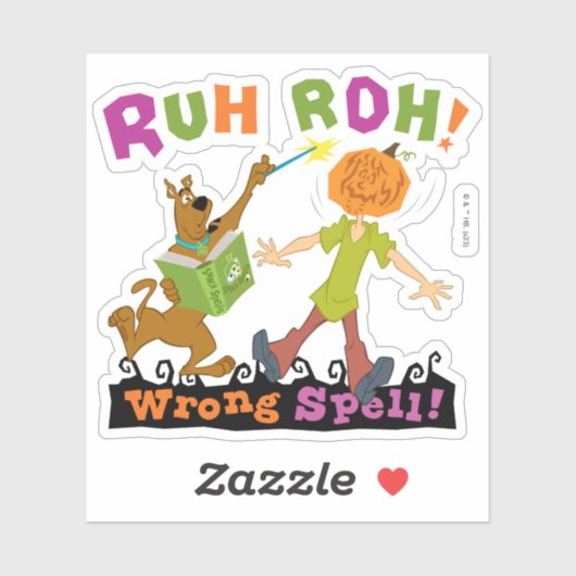 Scooby-Doo | Ruh Roh! Verkeerde spreuk! Sticker (Vel)