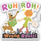 Scooby-Doo | Ruh Roh! Verkeerde spreuk! Sticker (Voorkant)