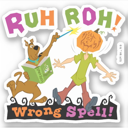 Scooby-Doo | Ruh Roh! Verkeerde spreuk! Sticker (Voorkant)