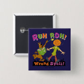 Scooby-Doo | Ruh Roh! Verkeerde spreuk! Vierkante Button 5,1 Cm (Voorkant /achterkant)
