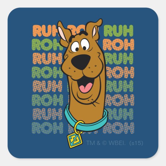 Scooby-Doo Ruh Roh Vierkante Sticker (Voorkant)