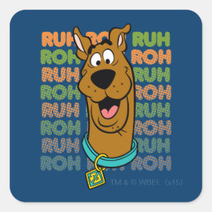 Scooby-Doo Ruh Roh Vierkante Sticker