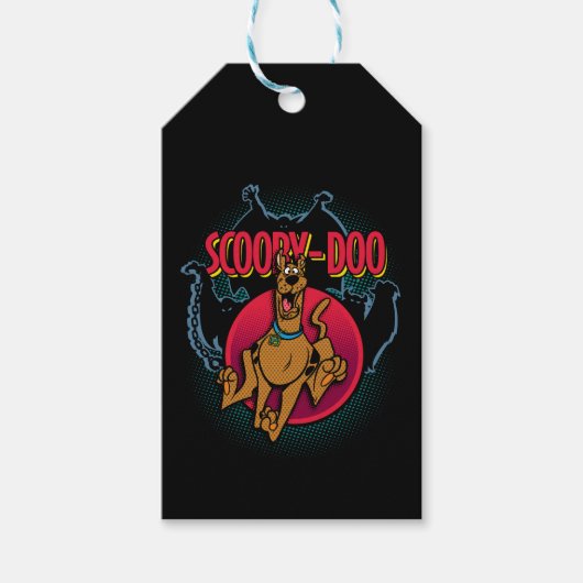 Scooby-Doo Running From Ghosts Graphic Cadeaulabel (Voorkant)
