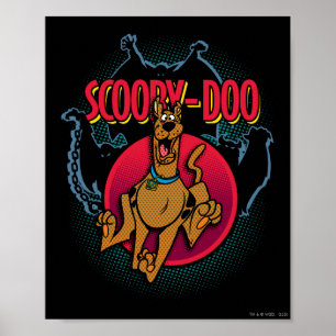 Scooby-Doo Running From Ghosts Graphic Poster