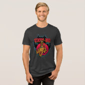 Scooby-Doo Running From Ghosts Graphic Tri-Blend Shirt (Voorkant volledig)