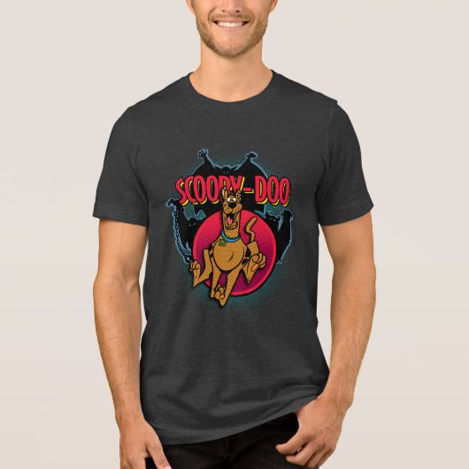 Scooby-Doo Running From Ghosts Graphic Tri-Blend Shirt (Voorkant)