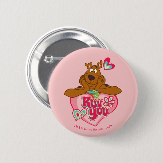 Scooby-Doo - Ruv You Ronde Button 5,7 Cm (Voorkant /achterkant)