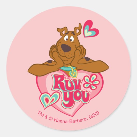 Scooby-Doo - Ruv You Ronde Sticker (Voorkant)