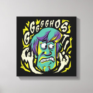 Scooby-Doo   Scared Shaggy Canvas Afdruk