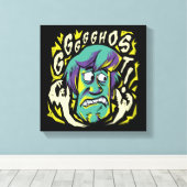 Scooby-Doo | Scared Shaggy Canvas Afdruk (Insitu (Houten vloer))