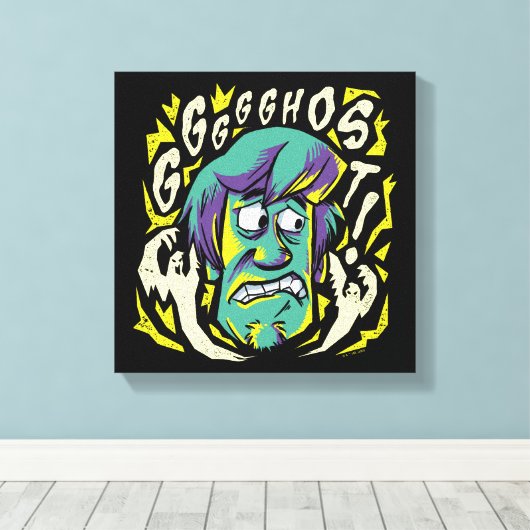 Scooby-Doo | Scared Shaggy Canvas Afdruk (Insitu (Houten vloer))