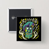 Scooby-Doo | Scared Shaggy Vierkante Button 5,1 Cm (Voorkant /achterkant)