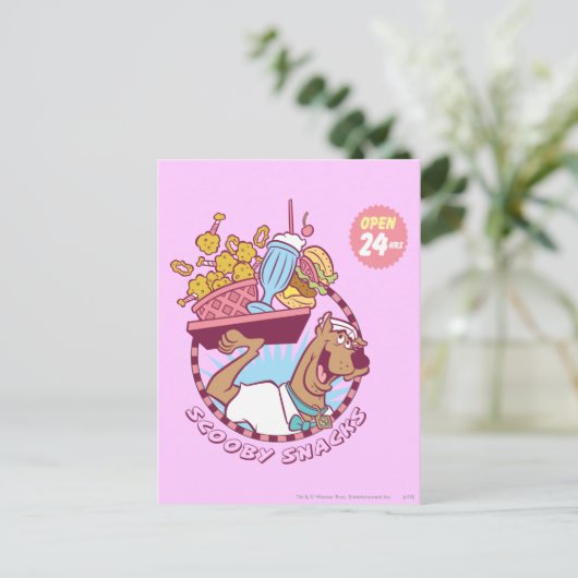 Scooby-Doo "Scooby Snacks" Briefkaart (Staand voorkant)