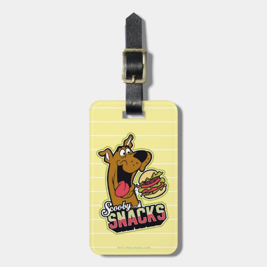 Scooby-Doo "Scooby Snacks" Logo Bagagelabel (Voorkant verticaal)