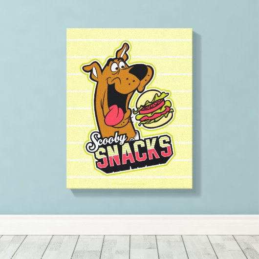 Scooby-doo "Scooby Snacks"-Logo Canvas Afdruk (Insitu (Houten vloer))