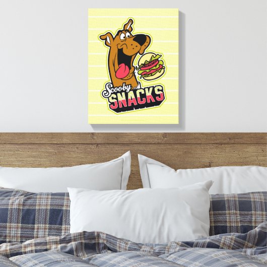 Scooby-doo "Scooby Snacks"-Logo Canvas Afdruk (Insitu (Slaapkamer))