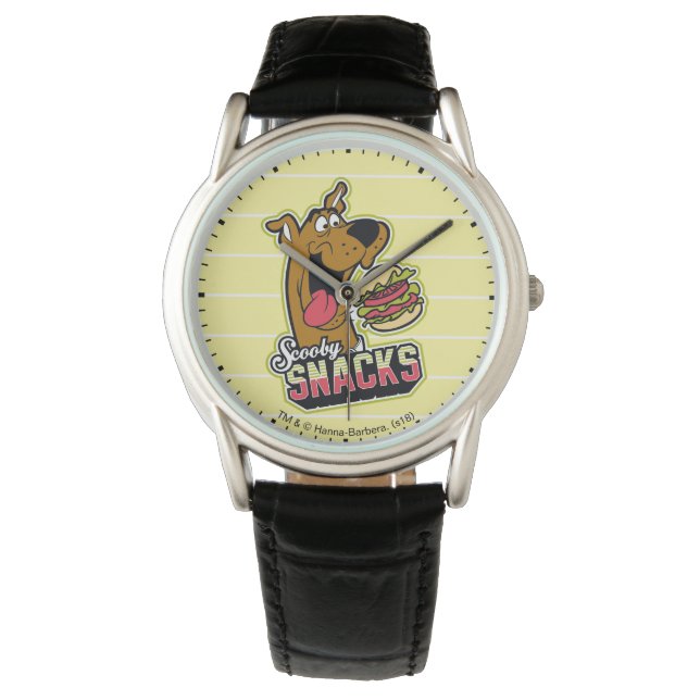 Scooby-Doo "Scooby Snacks" Logo Horloge (Voorkant)
