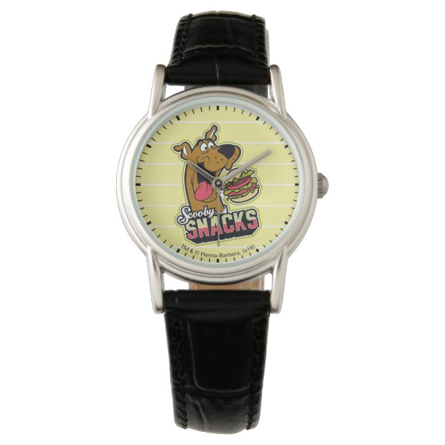 Scooby-Doo "Scooby Snacks" Logo Horloge (Voorkant)