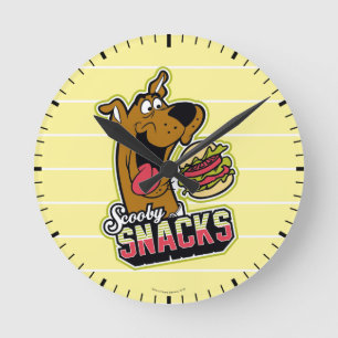 Scooby-Doo "Scooby Snacks" Logo Ronde Klok