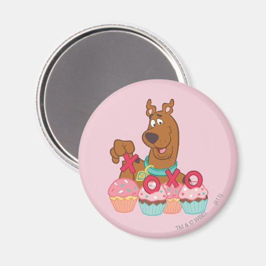 Scooby Doo - Scooby XOXO Cupcakes Magneet (Voorkant / Achterkant)
