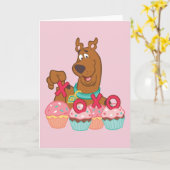 Scooby-Doo "Scooby XOXO Cupcakes" Valentijnsdag Kaart (Gele Bloem)