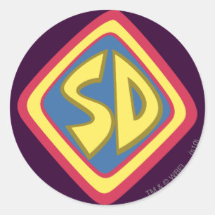 Scooby-Doo "SD"-pictogram Ronde Sticker