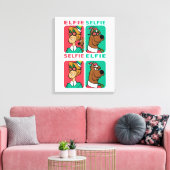Scooby-Doo & Shaggy "Elfie Selfie" Canvas Afdruk (Insitu (Woonkamer))