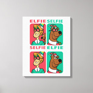 Scooby-Doo & Shaggy "Elfie Selfie" Canvas Afdruk