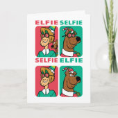 Scooby-Doo & Shaggy "Elfie Selfie" Feestdagen Kaart (Voorkant)