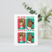 Scooby-Doo & Shaggy "Elfie Selfie" Feestdagenkaart (Staand voorkant)