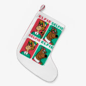 Scooby-Doo & Shaggy "Elfie Selfie" Kleine Kerstsok (Voorkant (Hangend))