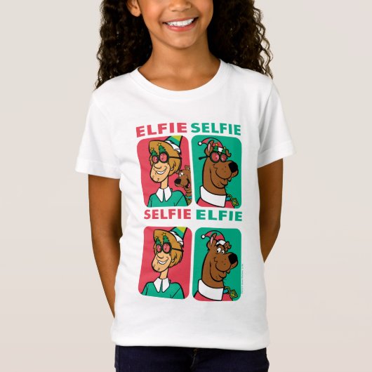 Scooby-Doo & Shaggy "Elfie Selfie" T-shirt (Voorkant)