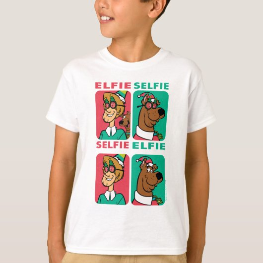 Scooby-Doo & Shaggy "Elfie Selfie" T-shirt (Voorkant)