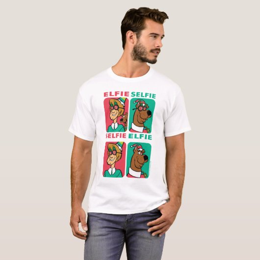 Scooby-Doo & Shaggy "Elfie Selfie" T-shirt (Voorkant volledig)