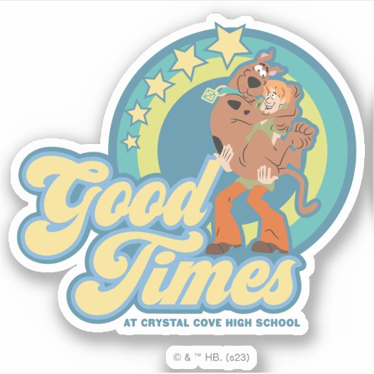 Scooby-Doo & Shaggy Good Times op Crystal Cove HS Sticker (Voorkant)