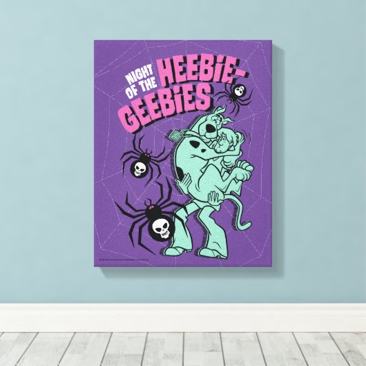 Scooby-Doo & Shaggy Heebie-Geebies Canvas Afdruk (Insitu (Houten vloer))