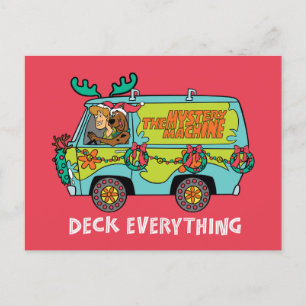 Scooby-doo & shaggy in de holiday Mystery Machine Feestdagenkaart