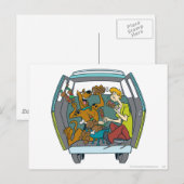 Scooby-Doo & Shaggy in Mystery Machine Briefkaart (Voorkant / Achterkant)