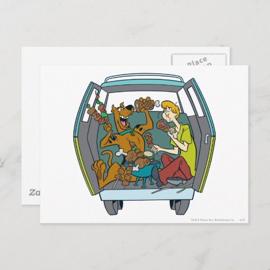 Scooby-Doo & Shaggy in Mystery Machine Briefkaart (Voorkant / Achterkant)