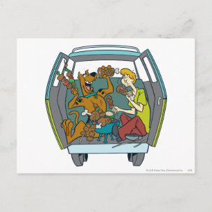 Scooby-Doo & Shaggy in Mystery Machine Briefkaart