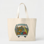 Scooby-Doo & Shaggy in Mystery Machine Grote Tote Bag (Voorkant)
