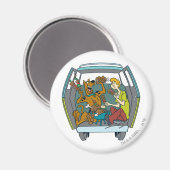 Scooby-Doo & Shaggy in Mystery Machine Magneet (Voorkant / Achterkant)