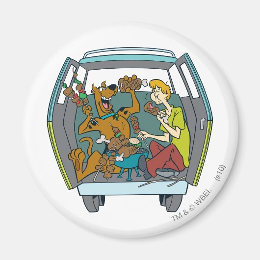 Scooby-Doo & Shaggy in Mystery Machine Magneet (Voorkant)