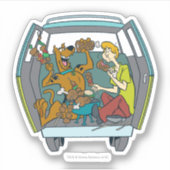 Scooby-Doo & Shaggy in Mystery Machine Sticker (Voorkant)