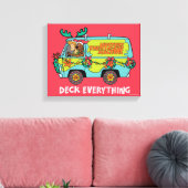 Scooby-Doo & Shaggy In The Holiday Mystery Machine Canvas Afdruk (Insitu (Woonkamer))
