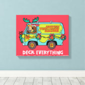 Scooby-Doo & Shaggy In The Holiday Mystery Machine Canvas Afdruk (Insitu (Houten vloer))