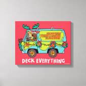 Scooby-Doo & Shaggy In The Holiday Mystery Machine Canvas Afdruk (Voorkant)