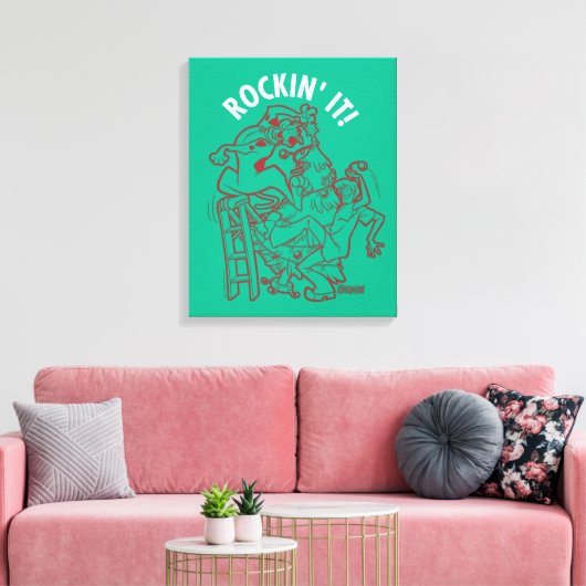 Scooby-Doo & Shaggy Rockin' It 'Round Tree' Canvas Afdruk (Insitu (Woonkamer))